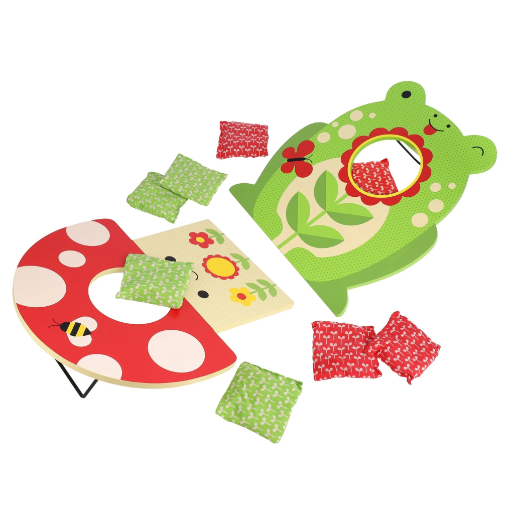 Petit Collage Toadstool Toss Wooden Cornhole Game