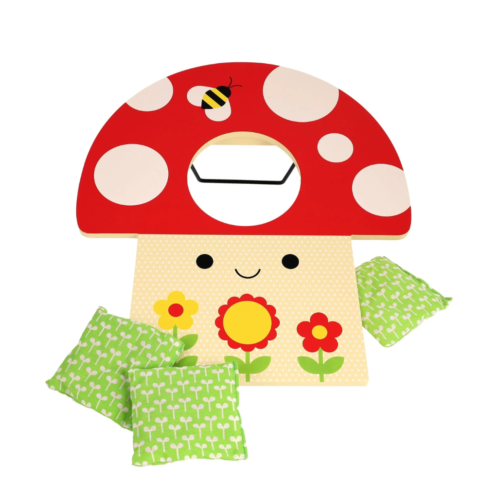 Petit Collage Toadstool Toss Wooden Cornhole Game