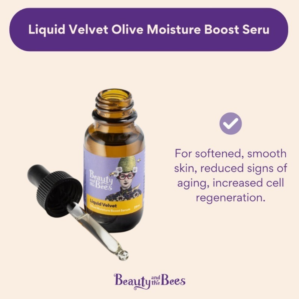 Beauty & the Bees Liquid Velvet Olive Moisture Boost Serum 25 ml