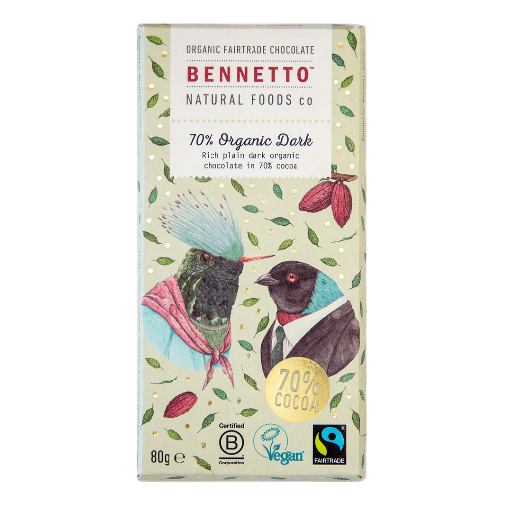 Bennetto Organic Dark Chocolate 80 g