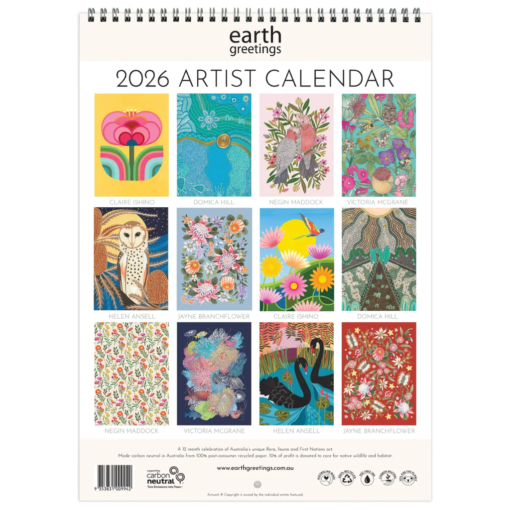 Earth Greetings Artist Calendar 2026