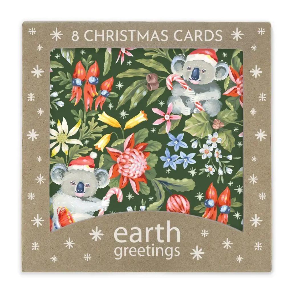 Earth Greetings Christmas Cards Square (8 Pack)