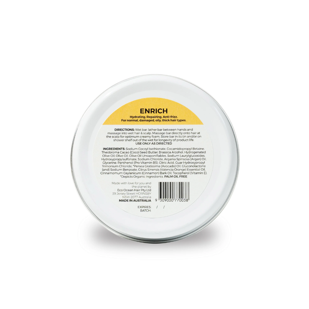 Eco Ocean Haircare Shampoo in a Tin 70 g