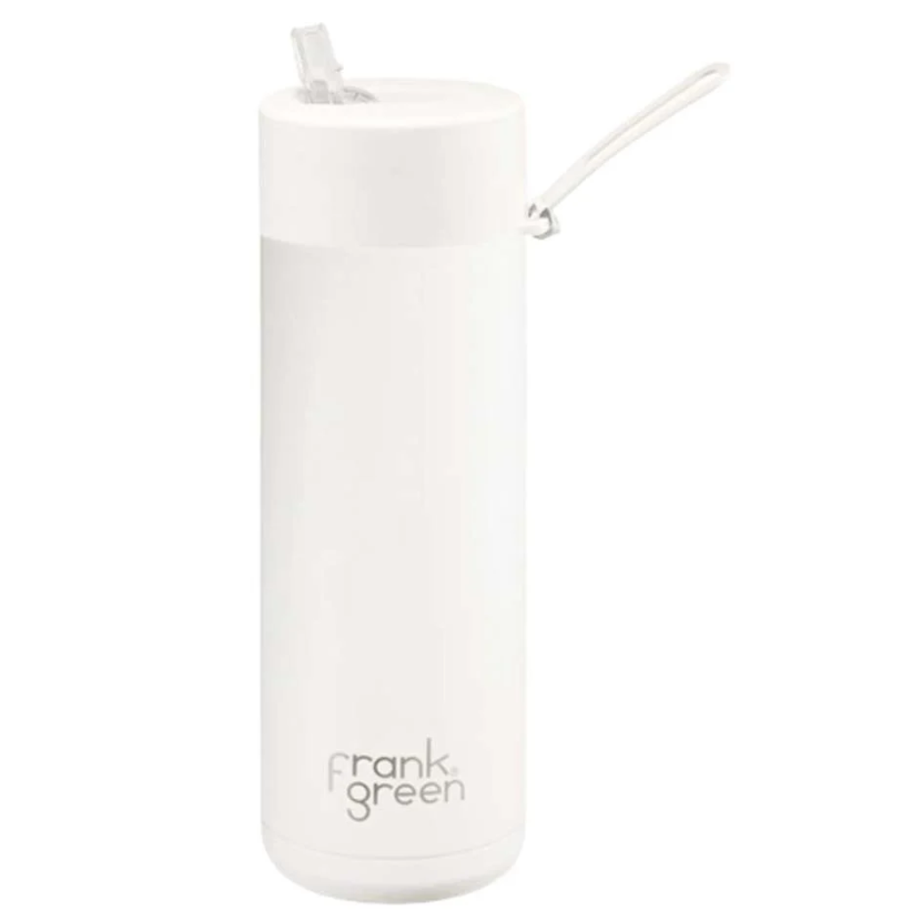 Frank Green Ceramic & Stainless Steel Bottle with Straw Cap 595 ml (20 oz)