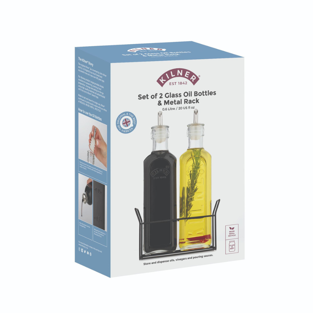 Kilner Oil Bottle Set 600 ml (2 Pack)