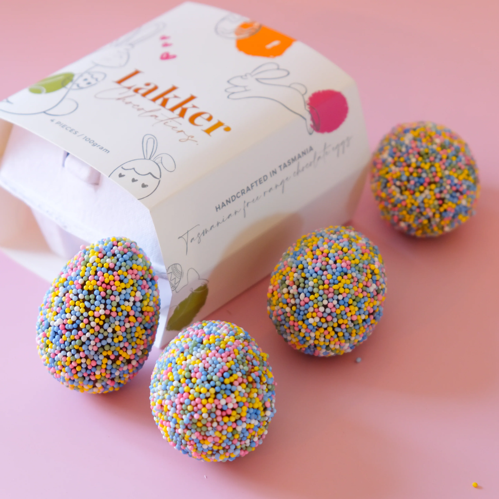 Lakker Chocolatiers Free Range Chocolate Eggs 100 g (4 Pack)