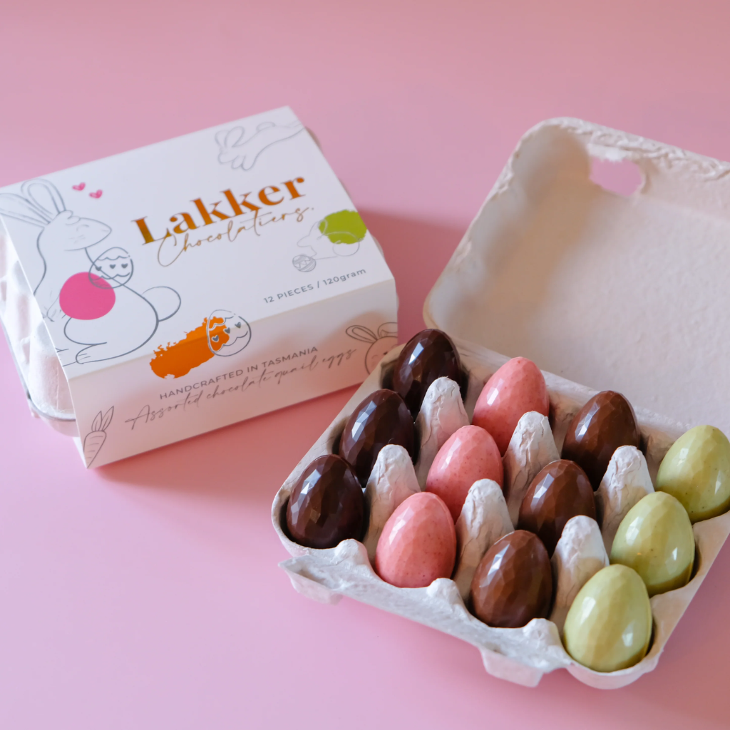 Lakker Chocolatiers Tasmanian Assorted Quail Eggs (12 Pack)