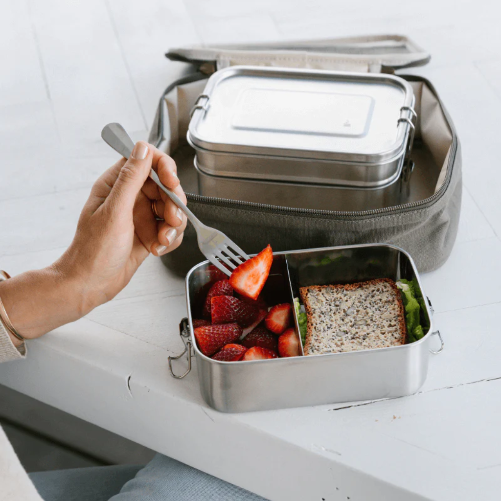 Seed & Sprout Double Layer Lunch Box Stainless Steel 1920 ml
