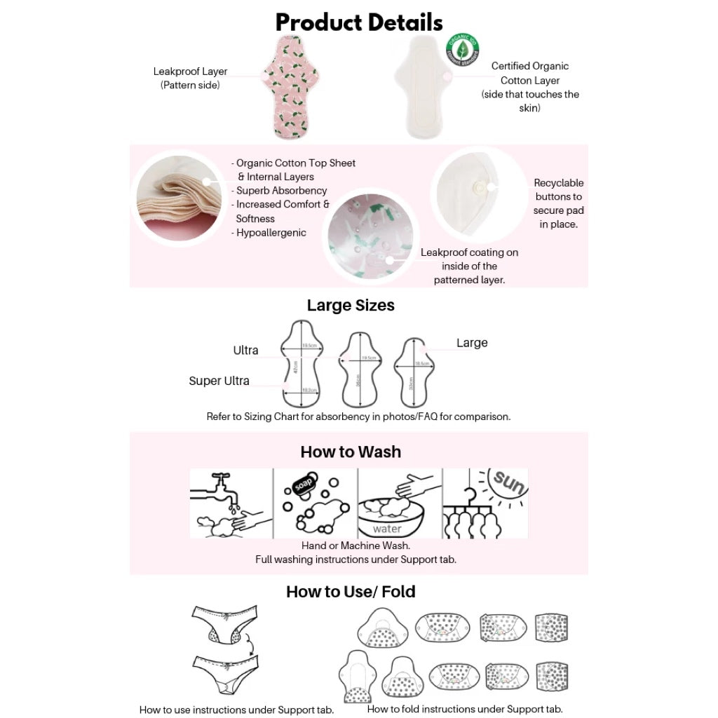 Hannahpad Organic Pad Ultra Super Overnight
