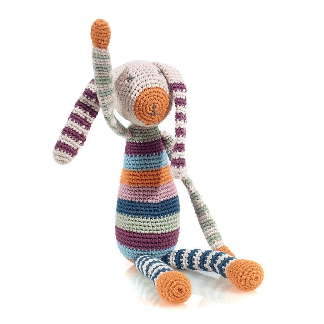 Organic Cotton Stripy Bunny Toy