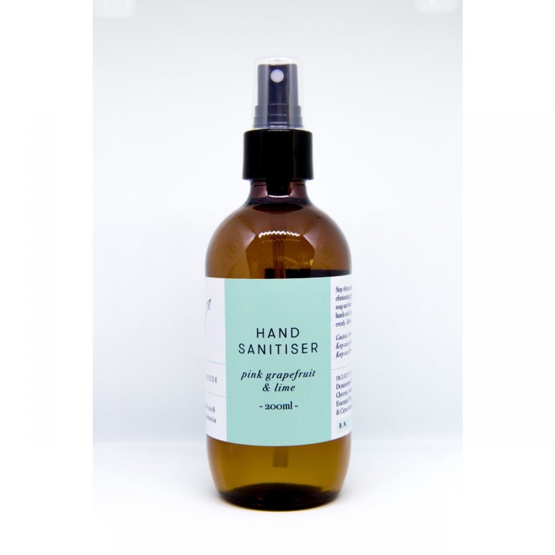 Artemis Rose Hand Sanitiser Pink Grapefruit & Lime Teros Tasmania Eco