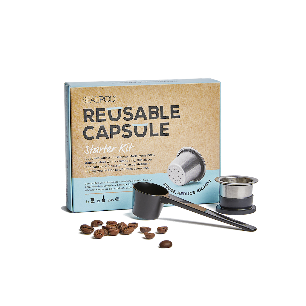 SealPod Refillable Coffee Capsule Starter Pack for Nespresso