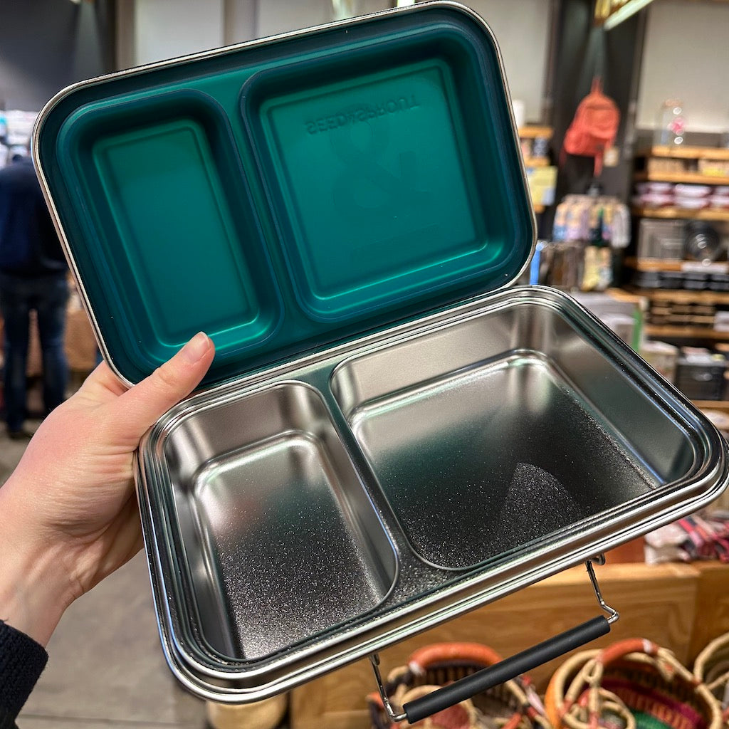 Seed & Sprout Crunchbox Mini Stainless Steel (2 Compartment)