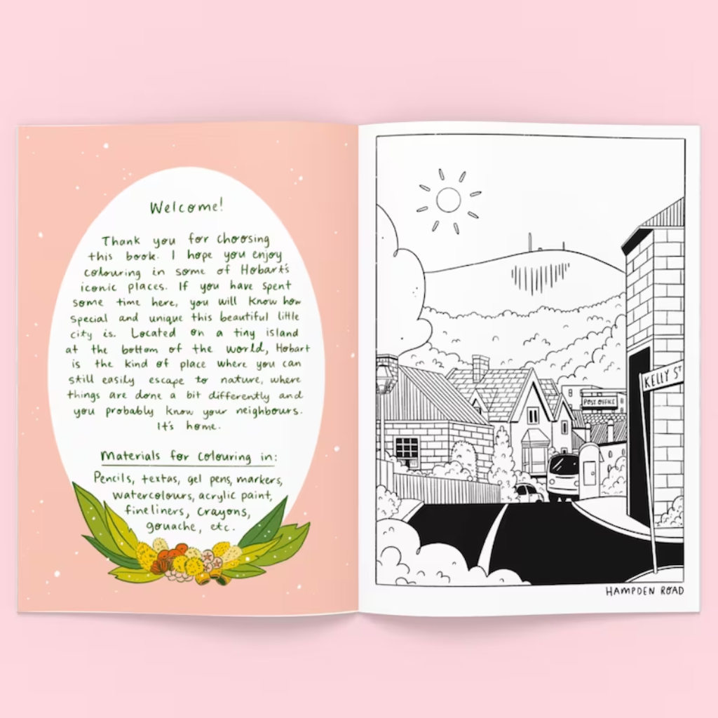 "The Nipaluna Hobart Colouring Book" by Rosie Murrell