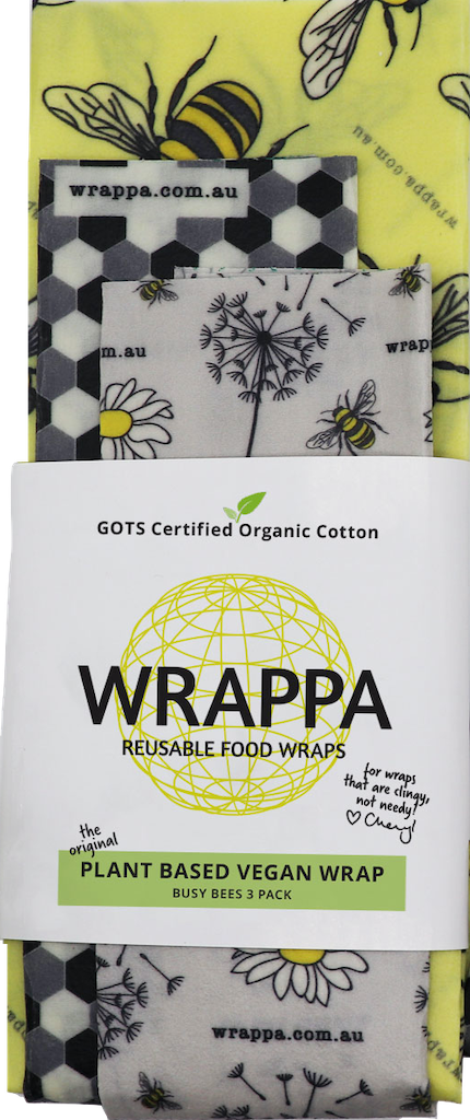 Wrappa Vegan Wraps Organic Cotton (3 Pack)