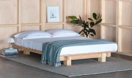 Queen-sized natural latex mattress bed from Natural Bedding Company