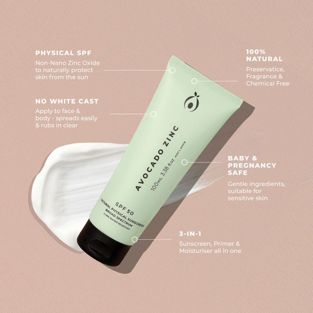Avocado Zinc Suncreen SPF 50 100 ml