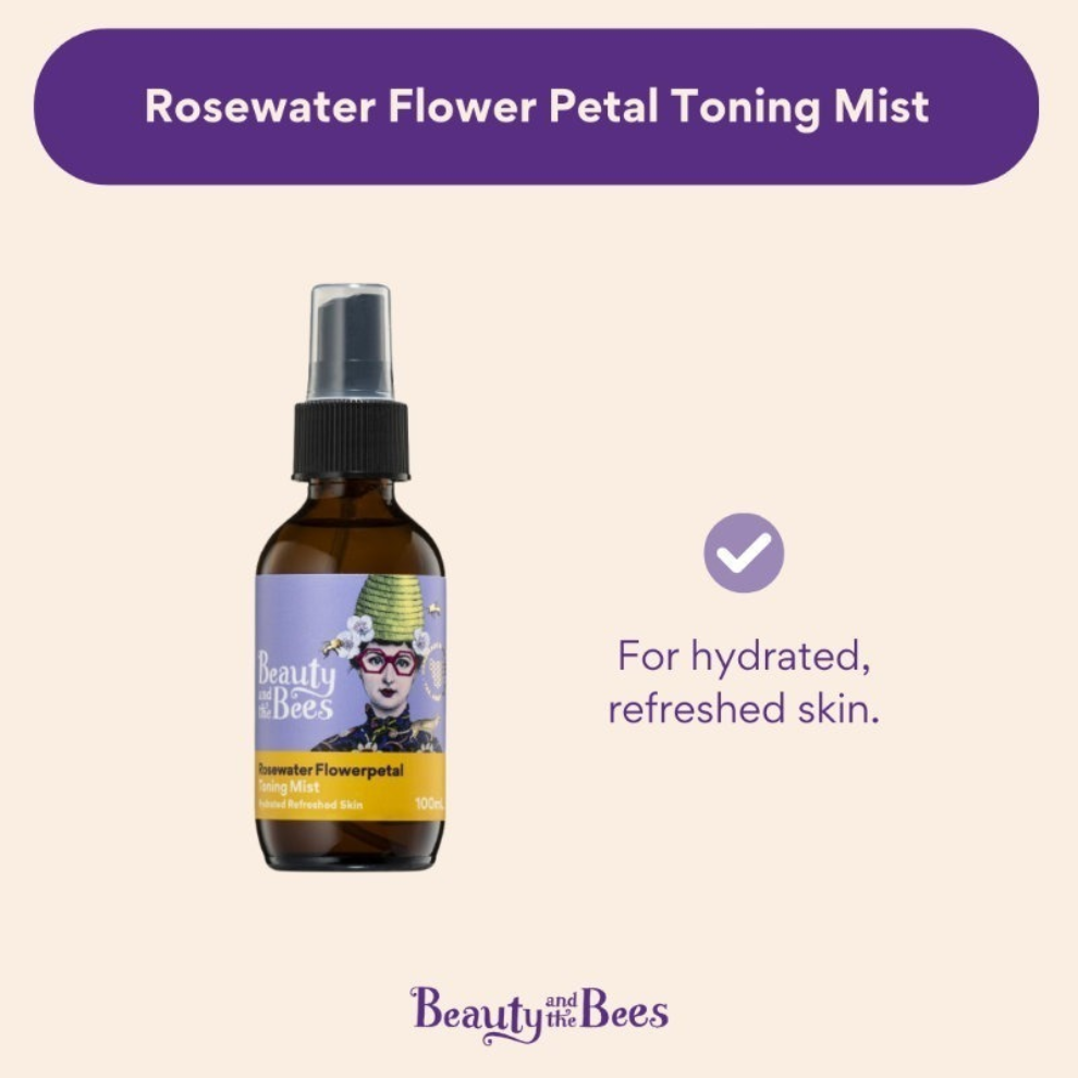 Beauty & the Bees Rosewater Flower Petal Toning Mist 100 ml