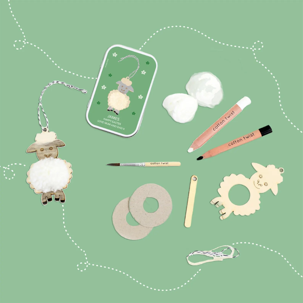 Cotton Twist Make Your Own Pom Pom Lamb Gift Tin