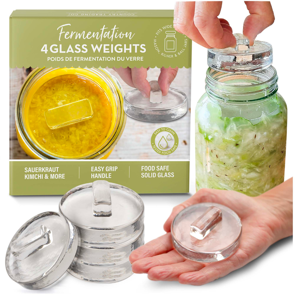 Country Trading Co Glass Fermenting Weights (4 Pack)