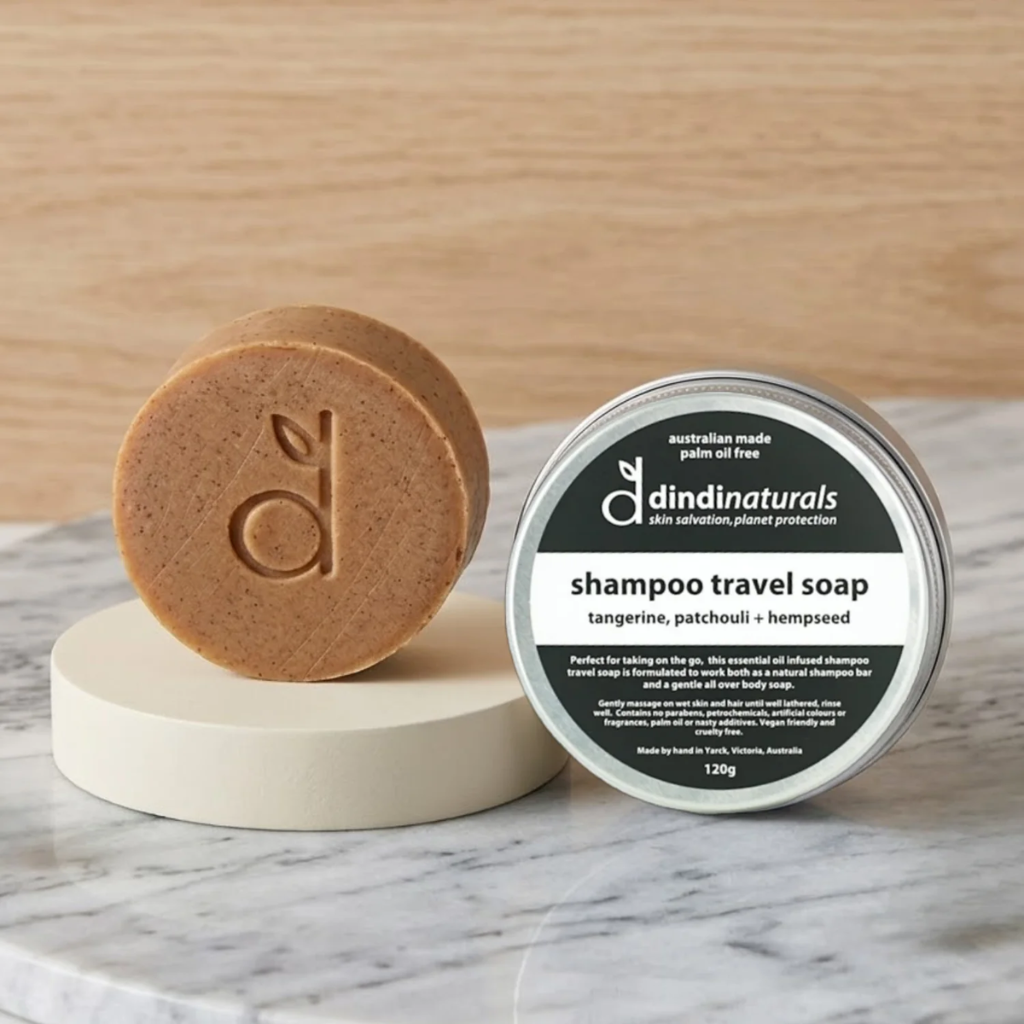 Dindi Naturals Solid Shampoo Travel Soap in Tin 120 g
