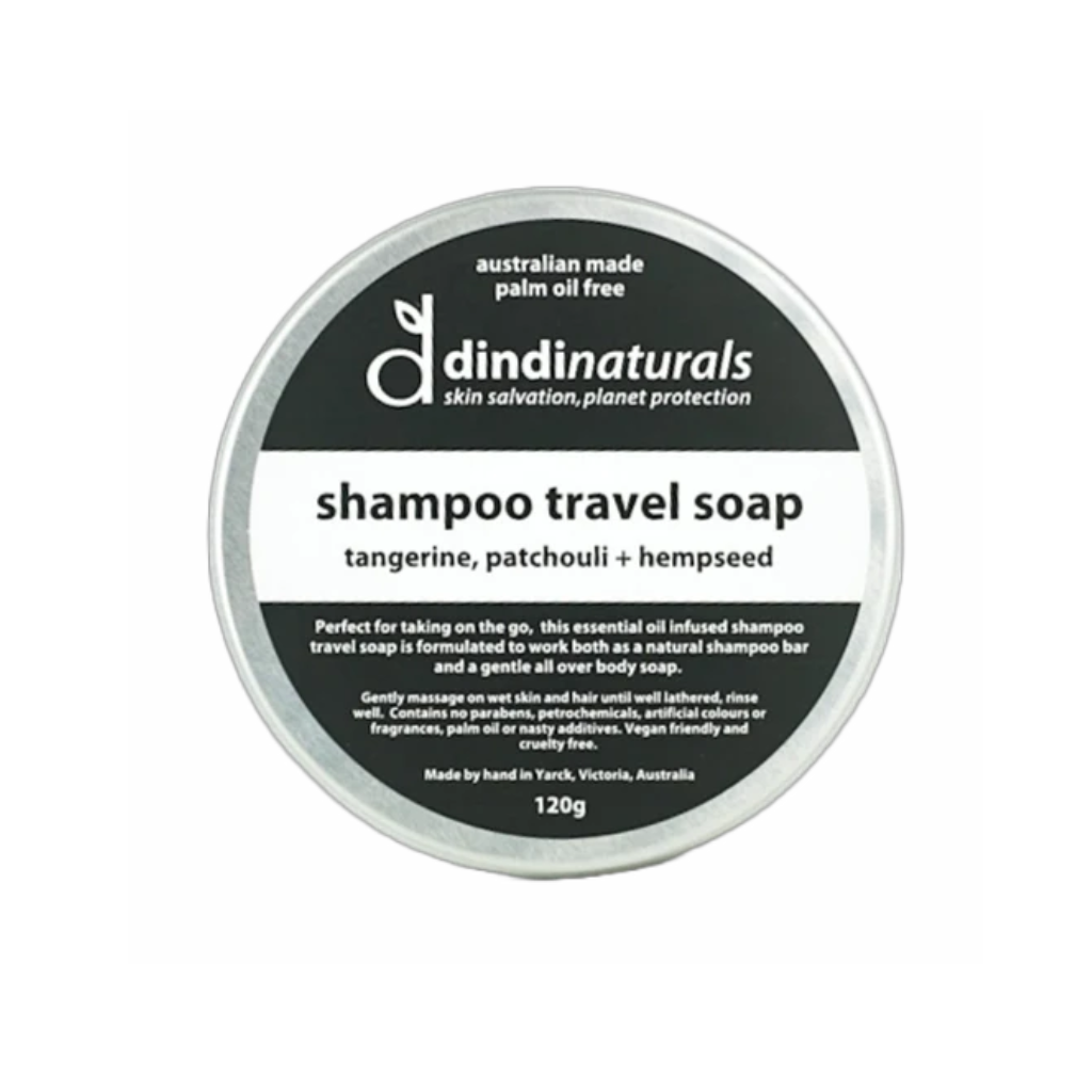 Dindi Naturals Solid Shampoo Travel Soap in Tin 120 g