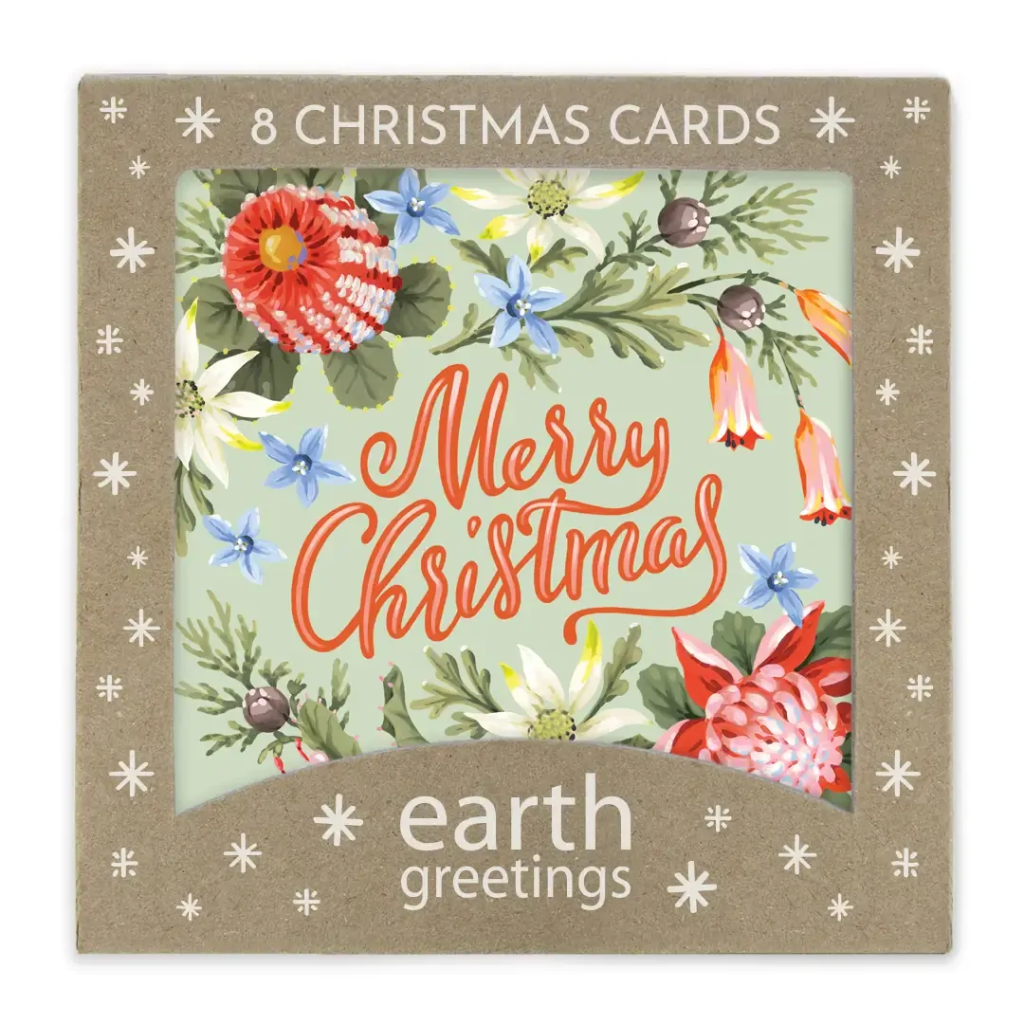 Earth Greetings Christmas Cards Square (8 Pack)