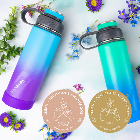 Ecovessel Boulder TriMax Insulated Water Bottle with Strainer 600 ml