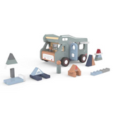 EverEarth Camping Van With Blocks (21 Pieces)