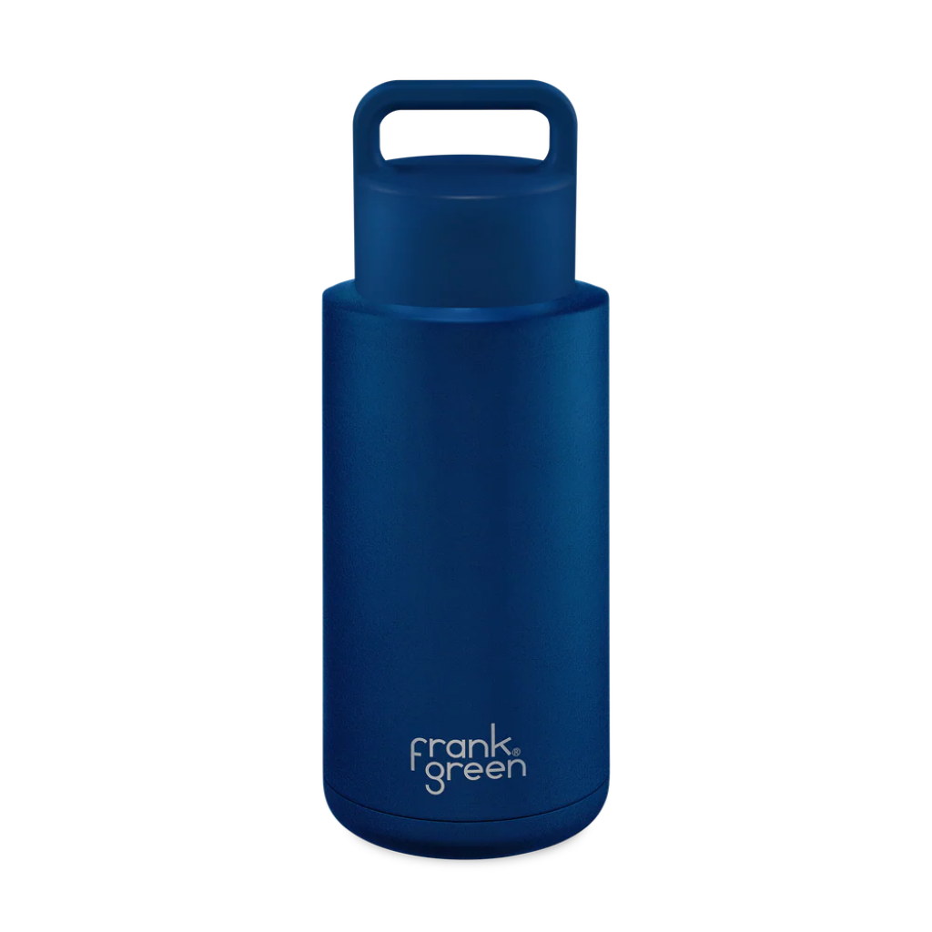 Frank Green Ceramic Reusable Bottle (Grip Finish) with Grip Lid 1 L (34 oz)