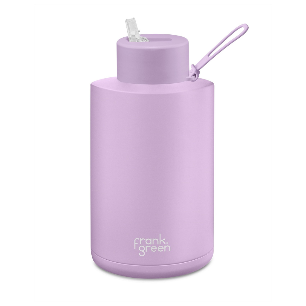Frank Green Ceramic & Stainless Steel Bottle with Straw Cap 2 L (68 oz)