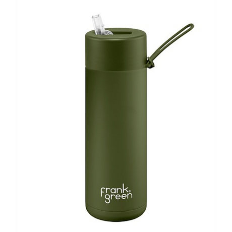 Frank Green Ceramic & Stainless Steel Bottle with Straw Cap 595 ml (20 oz)