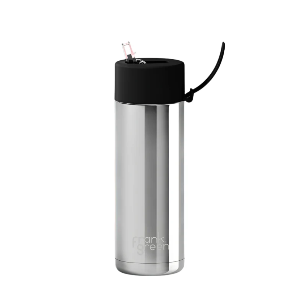 Frank Green Ceramic & Stainless Steel Bottle with Straw Cap 595 ml (20 oz)