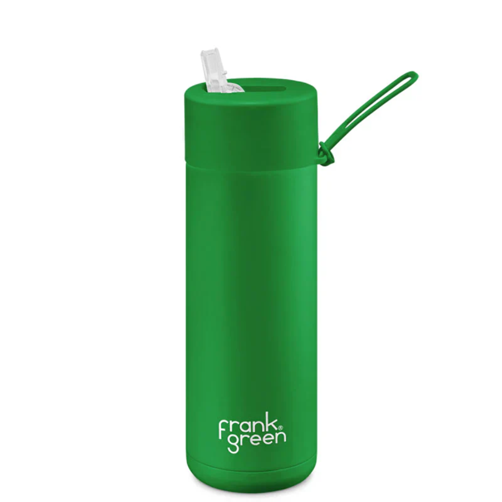 Frank Green Ceramic & Stainless Steel Bottle with Straw Cap 595 ml (20 oz)