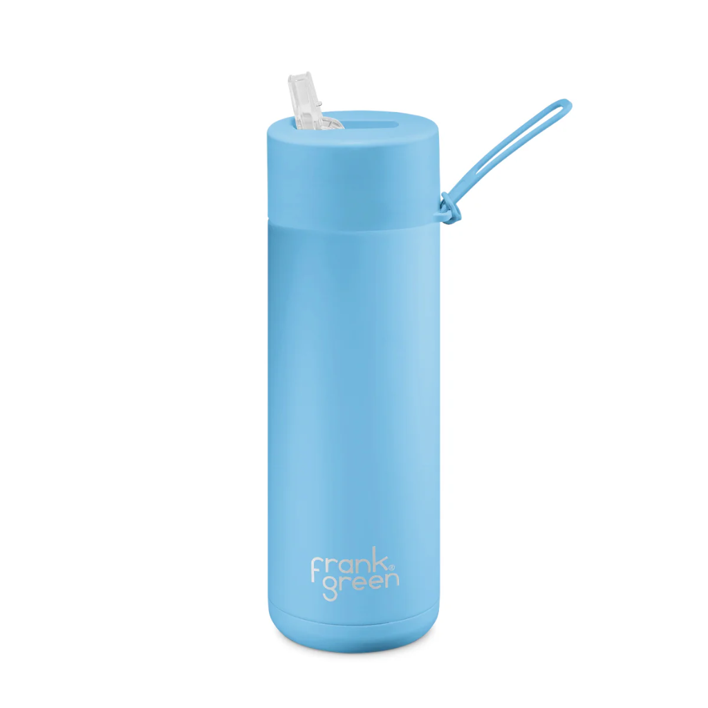 Frank Green Ceramic & Stainless Steel Bottle with Straw Cap 595 ml (20 oz)