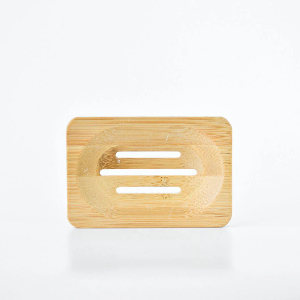Hair Cooki Rectangular Bamboo Bar Drainer Dish