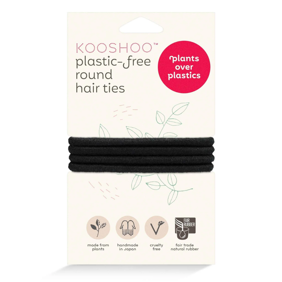 Kooshoo Plastic Free Mondo Round Hair Tie (4 Pack)