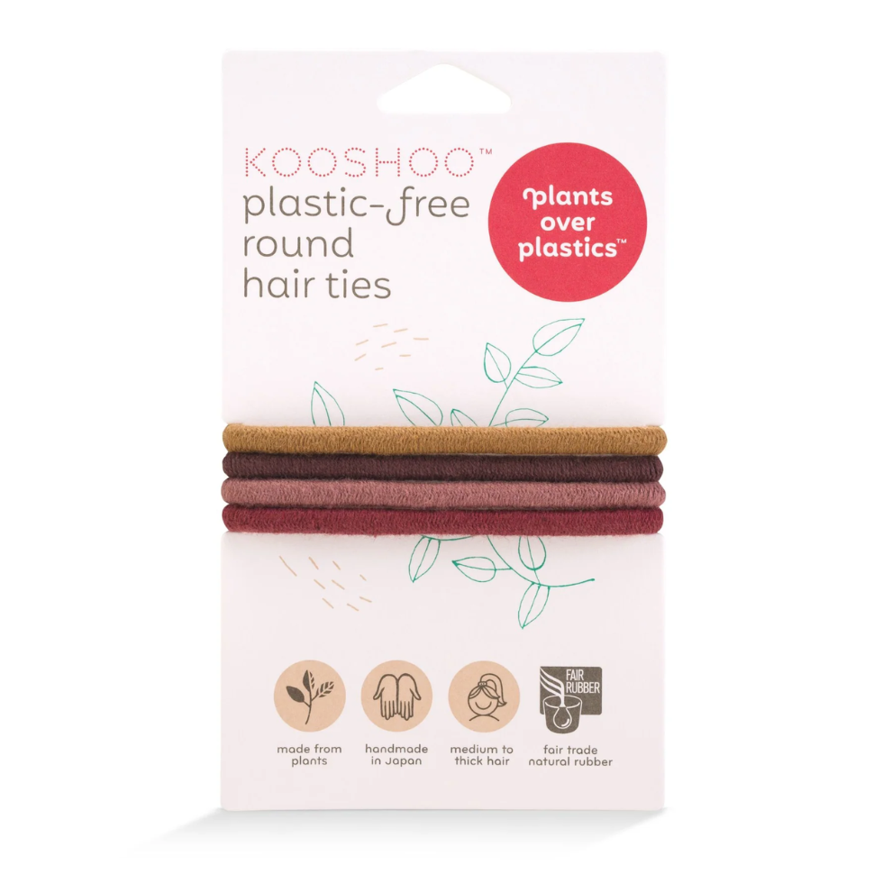 Kooshoo Plastic Free Mondo Round Hair Tie (4 Pack)