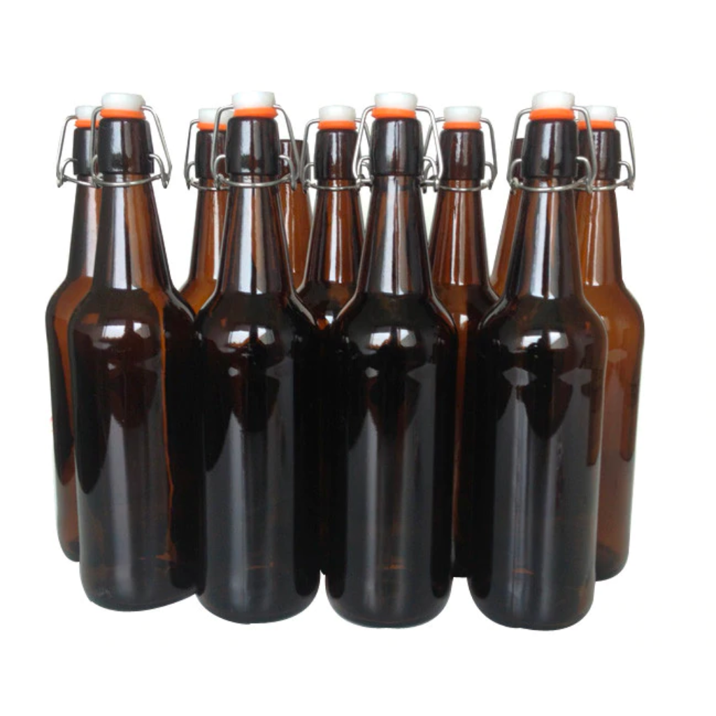 Mangrove Jack's Amber Flip Top Glass Bottles 750 ml (12 Pack)