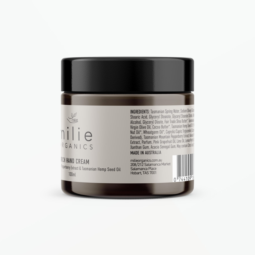 Milie Organics Rich Hand Cream with Mountain Berry Extract 100 ml