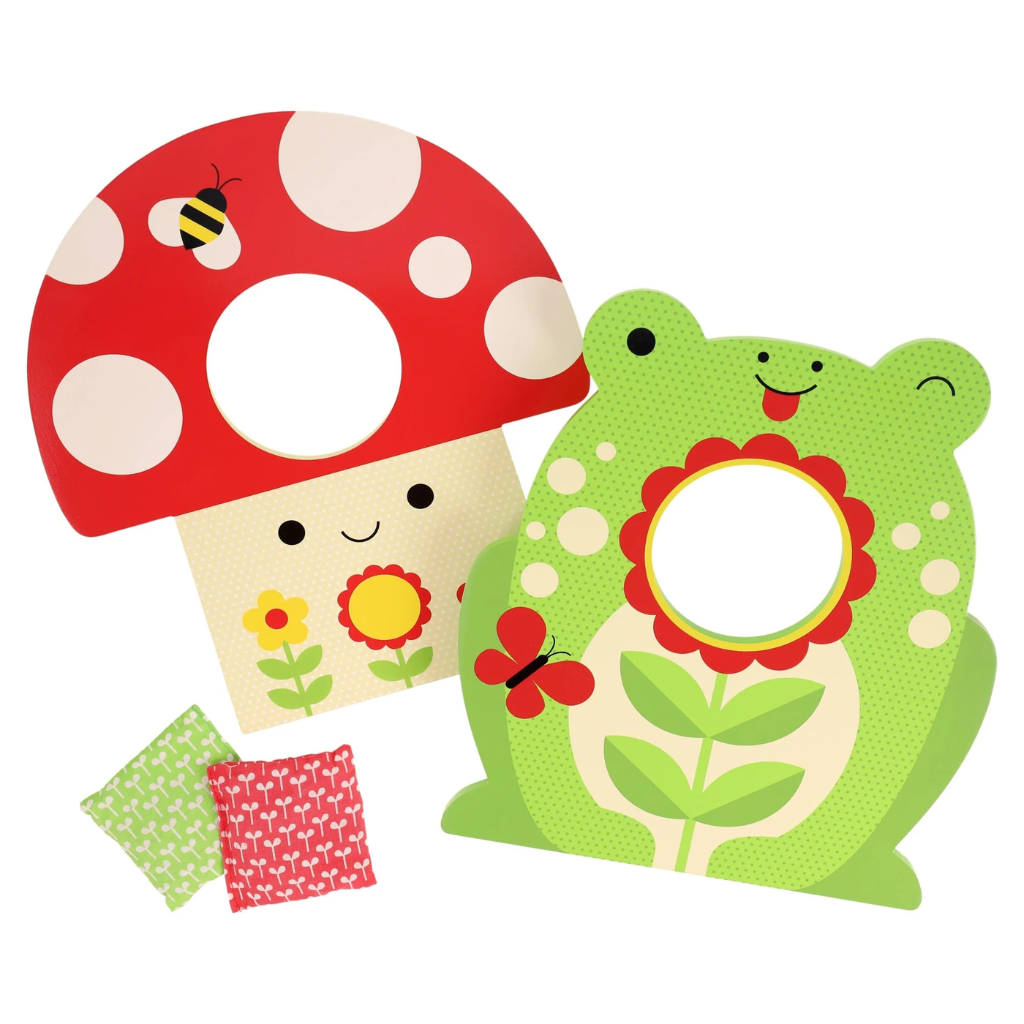 Petit Collage Toadstool Toss Wooden Cornhole Game