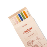 Sucker Glass Cocktail Straws Multi-Colour (6 Pack)