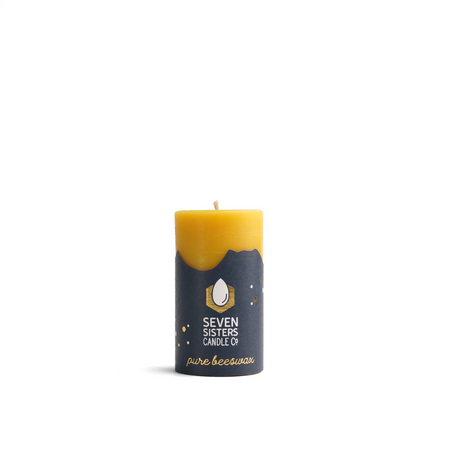 Seven Sisters Candle Co Pure Beeswax Candle Pillar (5 cm Diameter)