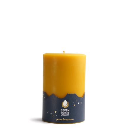 Seven Sisters Candle Co Pure Beeswax Candle Pillar (10 cm Diameter)