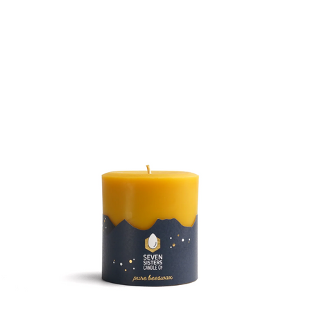 Seven Sisters Candle Co Pure Beeswax Candle Pillar (10 cm Diameter)