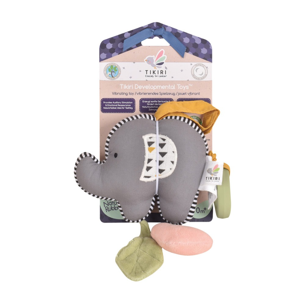 TIKIRI Elephant Vibrating Toy with Rubber Teether