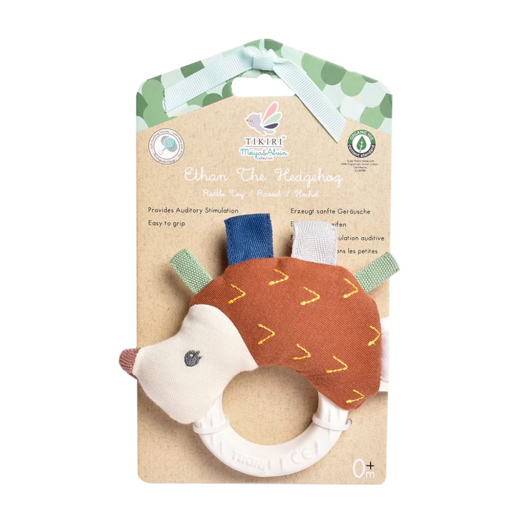 TIKIRI Fabric Rattle with Rubber Teether