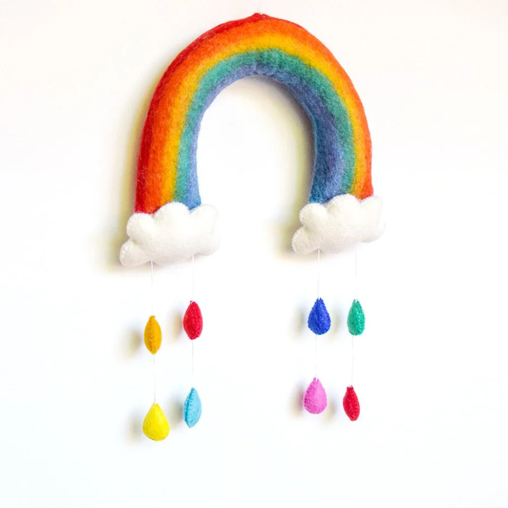 Tara Treasures Mobile Nursery Rainbow & Raindrops
