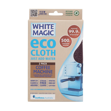 White Magic Coffee Machine Eco Cloth (2 Pack)