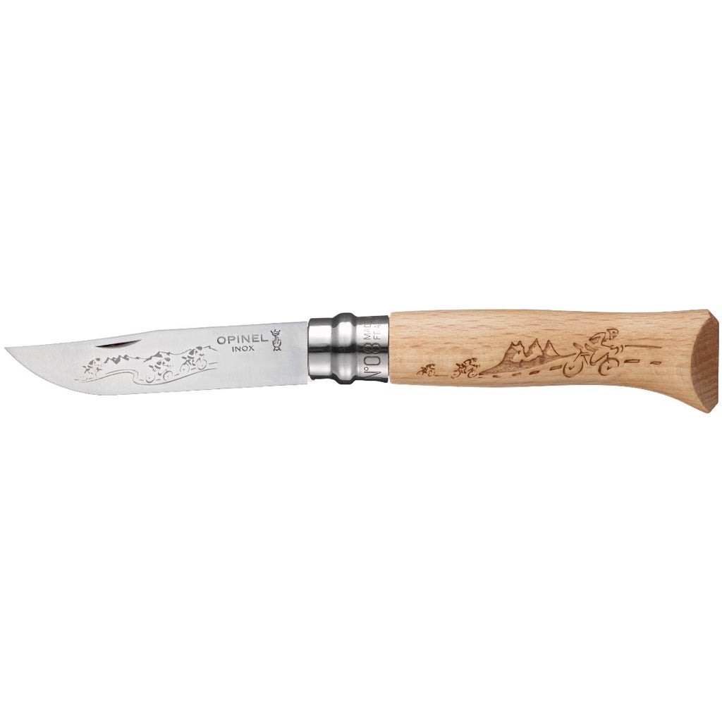 Opinel Pocket Knife No 8 Stainless Steel Engraved